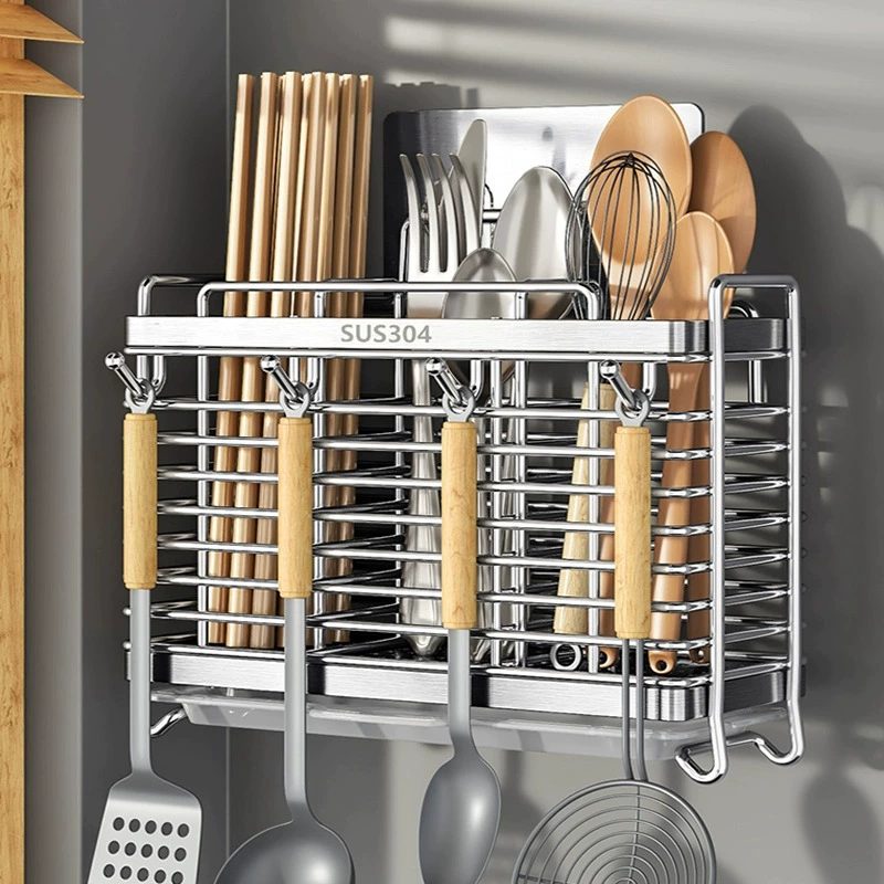 Chopsticks stainless steel for home use, drying rack, kitchenware, storage system