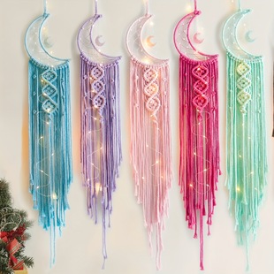 2025 New Cross-Border Dropshipping Hand-Woven Lace Star and Moon Dream Chaser Set of 2