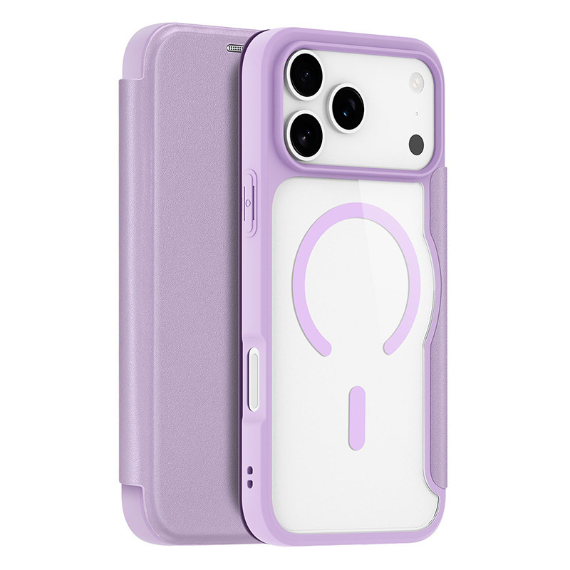iPhone17 磁気ホルダー携帯電話ケース Apple 17 フリップタイプデュアルカードポケットビジネスレザーケース工場卸売に適しています|undefined