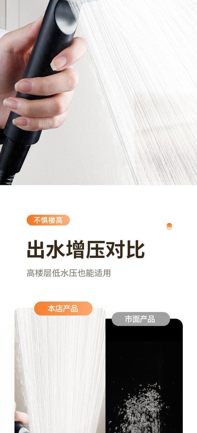 Enhanced pressurized shower head, universal high-pressurized household water heater, essential set for bathing at home undefined