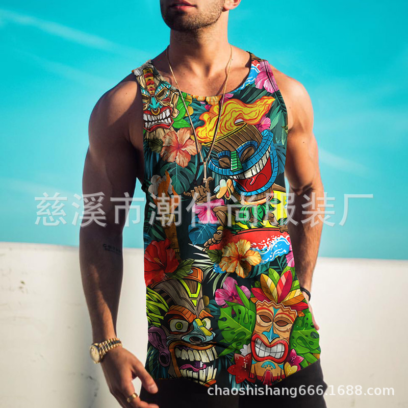 Camiseta sin mangas hombre fitness running verano estilo europeo Venom