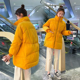棉衣女韩版ins中长款2025冬新款亮面棉服宽松面包服棉袄加厚外套