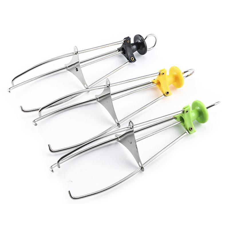 Manufacturer in stock stainless steel stretch dish clip triangle plate holder kitchen utensils multi-purpose plate holder