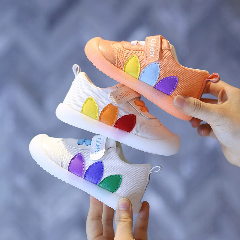 Caidi Ai Chunqiu От 1 до 3 лет Детская обувь для малышей Желейная дышащая повседневная обувь с мягкой подошвой для мальчиков и девочек