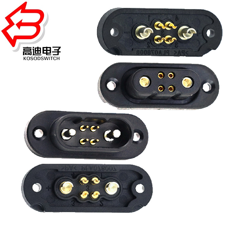 公母座连接器圆形2+4P  6PIN大电流航模连接器 供应大电流公母座