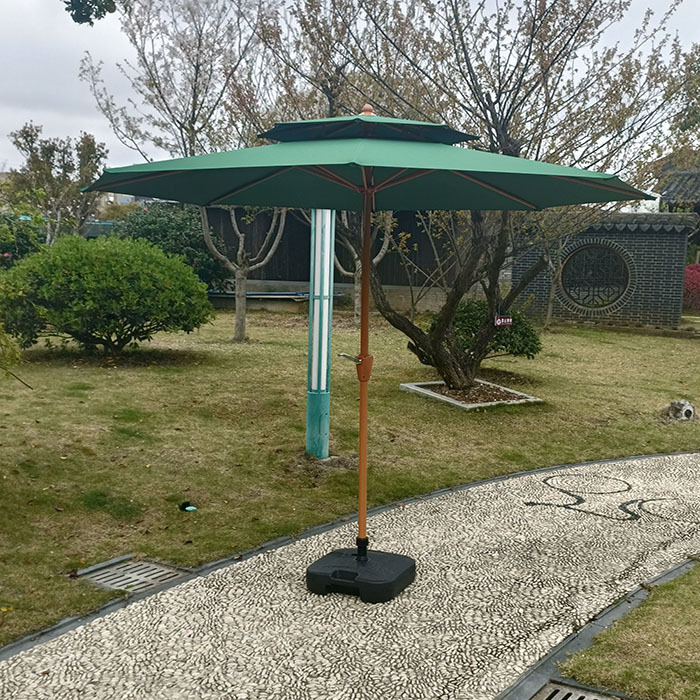 Paraguas al aire libre patio al aire libre jardín mitad de paraguas solar camping cabina de seguridad paraguas image 32