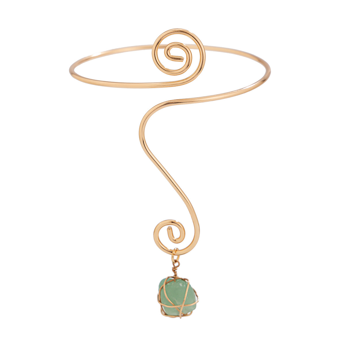 Wholesale Jewelry Simple Style Geometric Iron December Birthstone Turquoise Inlay Arm Bracelet display picture 16