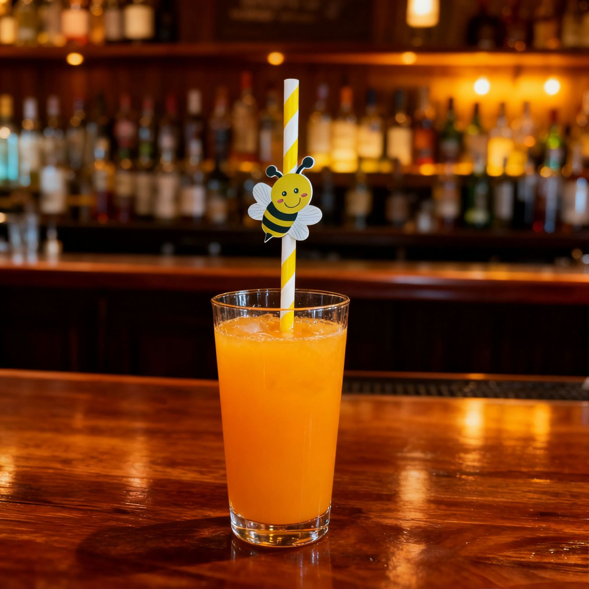 Tarjeta de abeja de paja de papel rojo neto paja decorativa desechable degradable postre leche té fiesta creativa paja