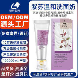 定制氨基酸紫苏洗面奶保湿清洁温和无刺激洁面乳氨基酸洗面奶代工