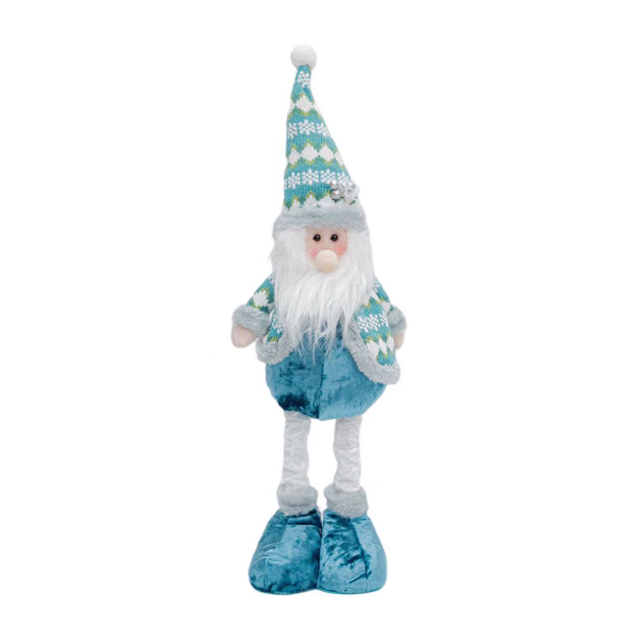 Navidad retráctil peluche ropa de punto Papá Noel muñeco de nieve reno Navidad muñeca creativa