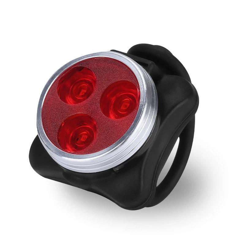 LED bike light set, front & rear USB rechargeable, COB/LED, 650 mAh, red+white