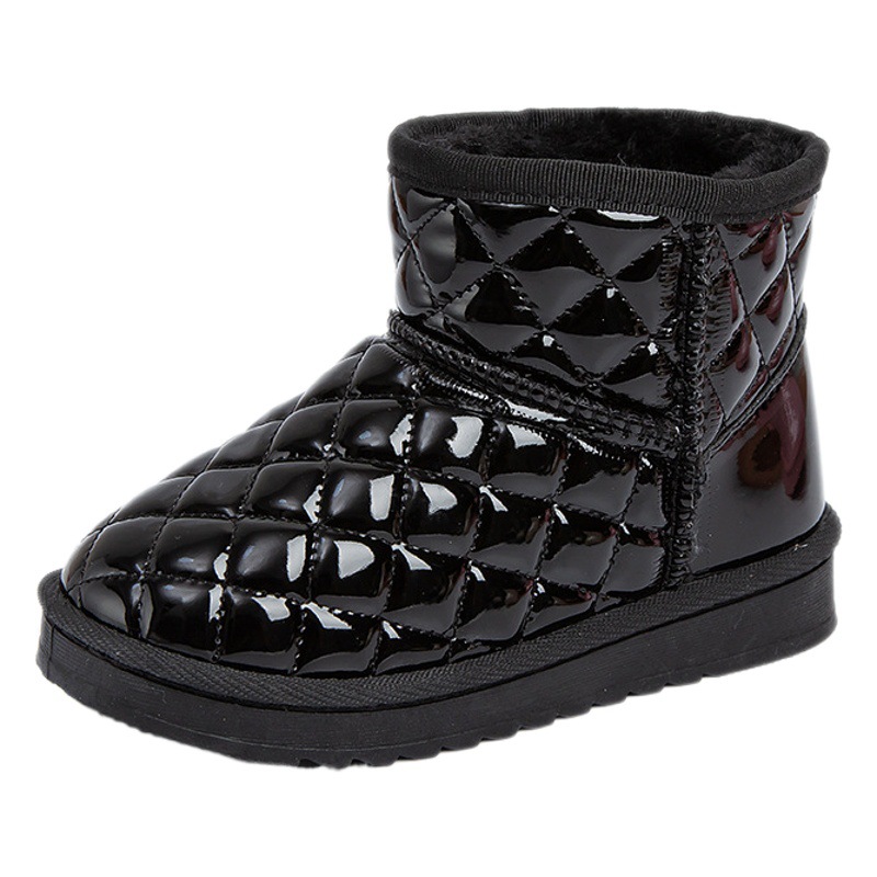 Botas de nieve para niños 2022 zapatos de algodón para niños nuevos de invierno botas cortas forradas de vellón para bebés botas de algodón engrosadas cálidas para niñas