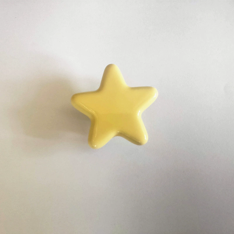 Star Shaped Ceramic Cabinet Knob Set Cute pastel star handles, 8 color options for furniture