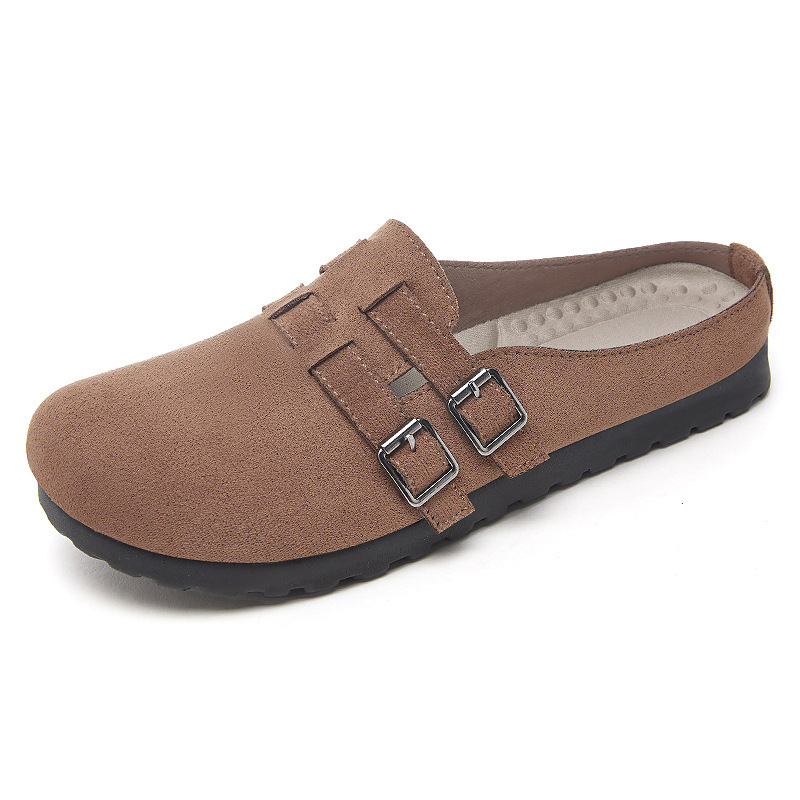 Zapatos de mujer 2026 primavera de moda casuales zapatos Boken un pedazo de zapatillas coreanas de medio raspón