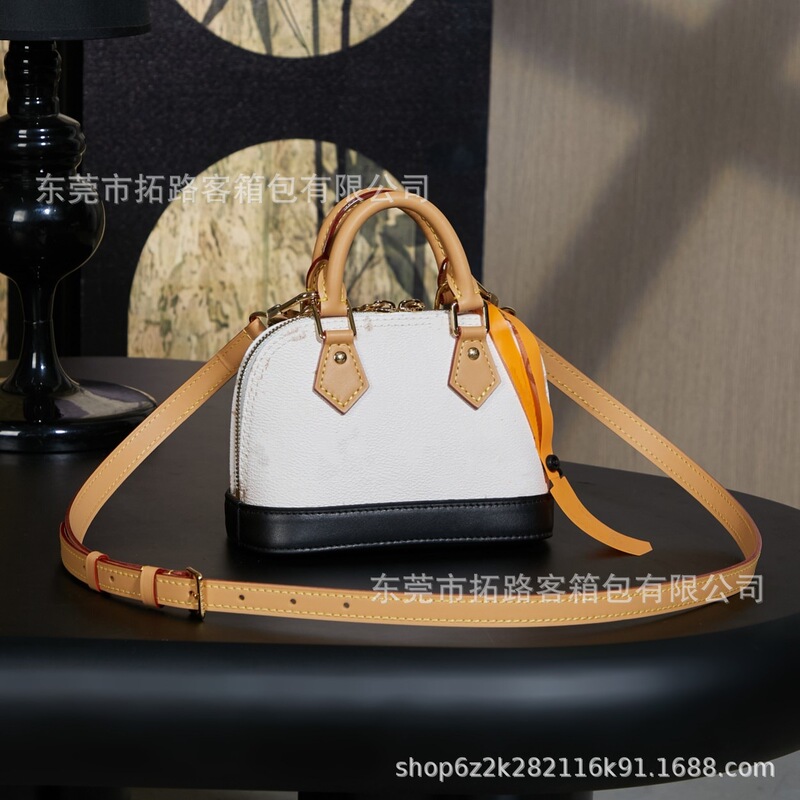 M&Lv Foreign Trade Cross-Border Brand Alma Sand Dune Color Mini Shell Bag Single Shoulder Crossbody Handbag for Women M&Lv Foreign Trade Cross-Border Brand Alma Sand Dune Color Mini Shell Bag Single Shoulder Crossbody Handbag for Women