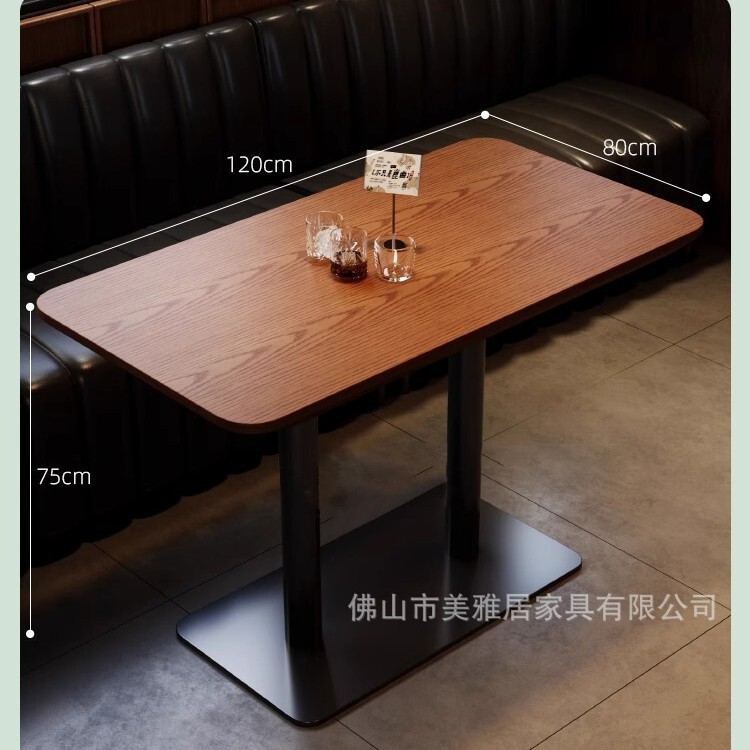 レトロなカフェテーブルと椅子の組み合わせ無垢材ベーカリーケーキショップチェアパブB&Bデザートミルクティーショップダイニングテーブルと椅子|undefined