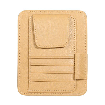 Cross-border car sun visor set Multimediya və saxlama aksesuarları - multifunctional-sunshade-clip-beige
