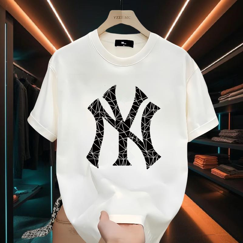 Elite retro trend short sleeve T-shirt with a round collar