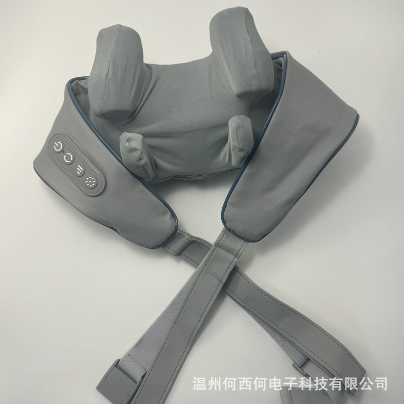 国境を越えた頸椎マッサージャー、肩と首のネックプロテクター、腰と首の両用僧帽筋電気加熱模造人間の手もみショール|undefined