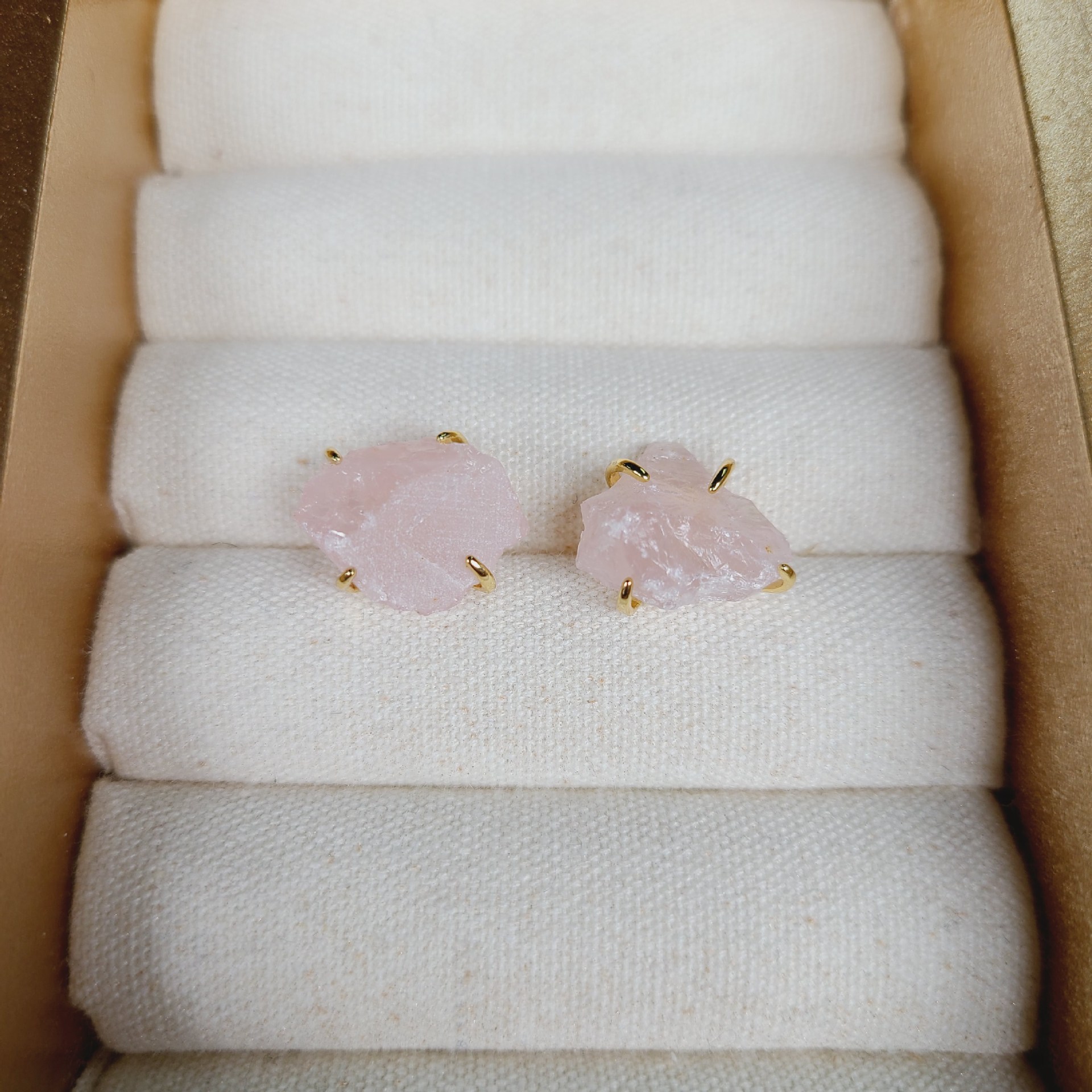 Simple Style Geometric Crystal Plating Ear Studs 1 Pair