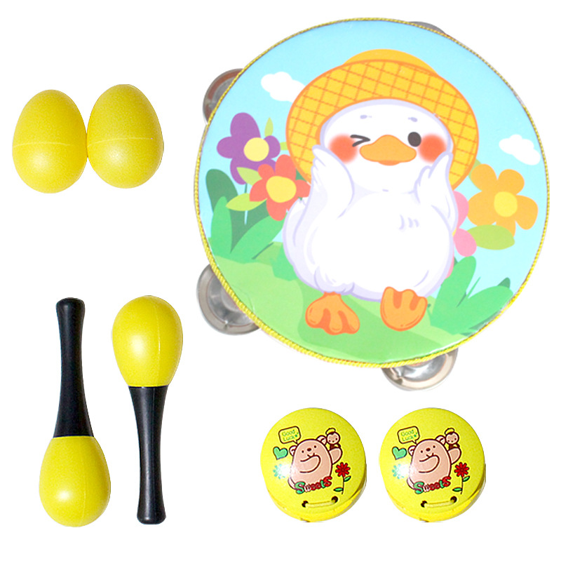 Conjunto de instrumentos musicales Orph 13 piezas juegos de música de percusión infantil juguetes auxiliares de enseñanza rojo