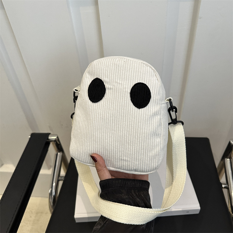 Harajuku nicho japonés bolso de hombro personalidad fantasma extraño lindos mochilas de mujeres bolso de dibujos animados para teléfonos móviles
