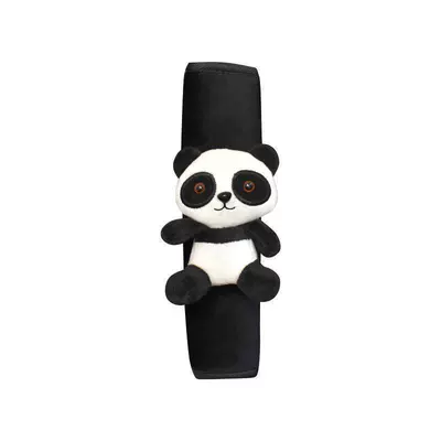 Car seat belt shoulder pad cute panda doll condom decorative cover soft extended couple car accessories (Seat belt shoulder pad) - 1-big-eyed-panda-style