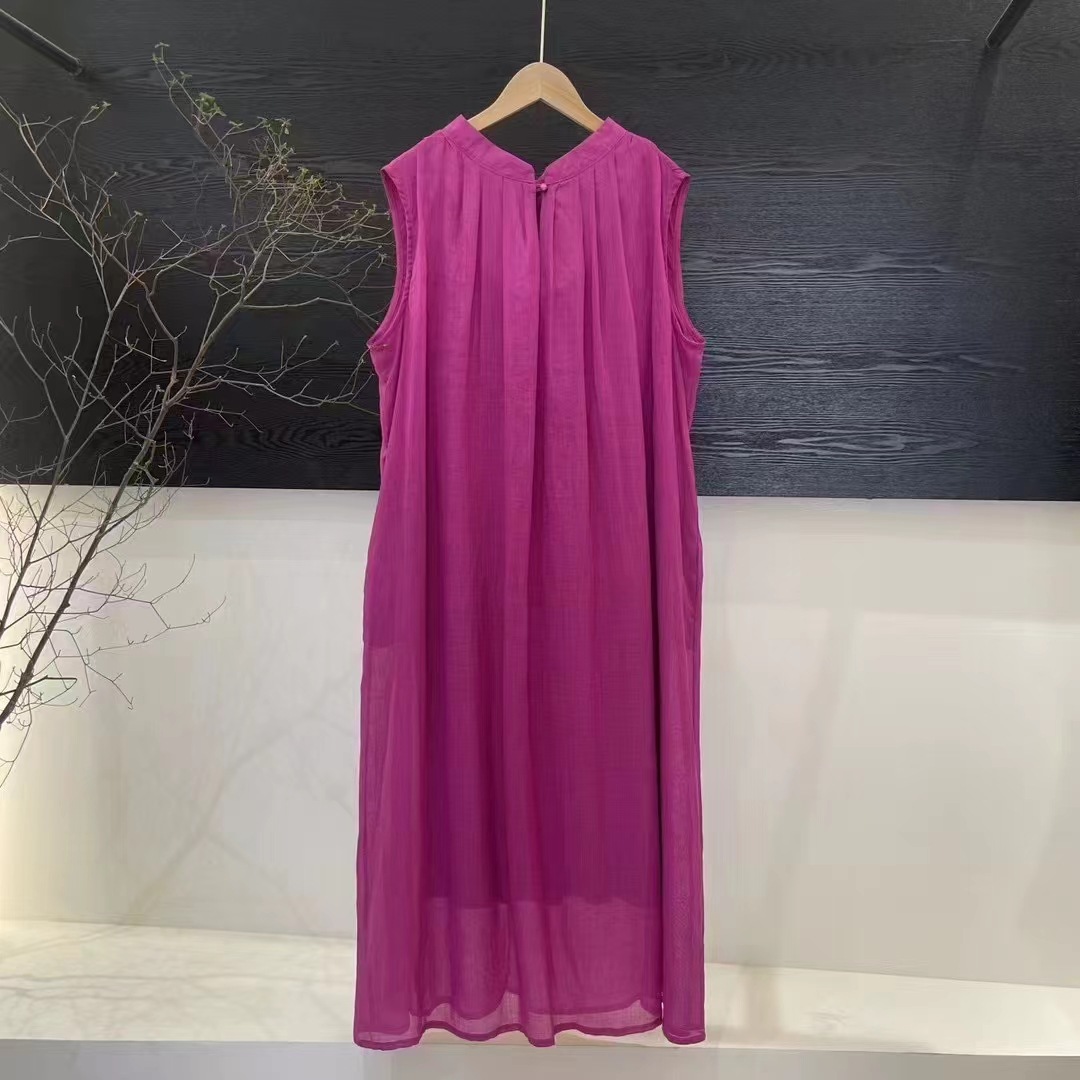 Ancient coffee clothing spring and summer one-button ramie…