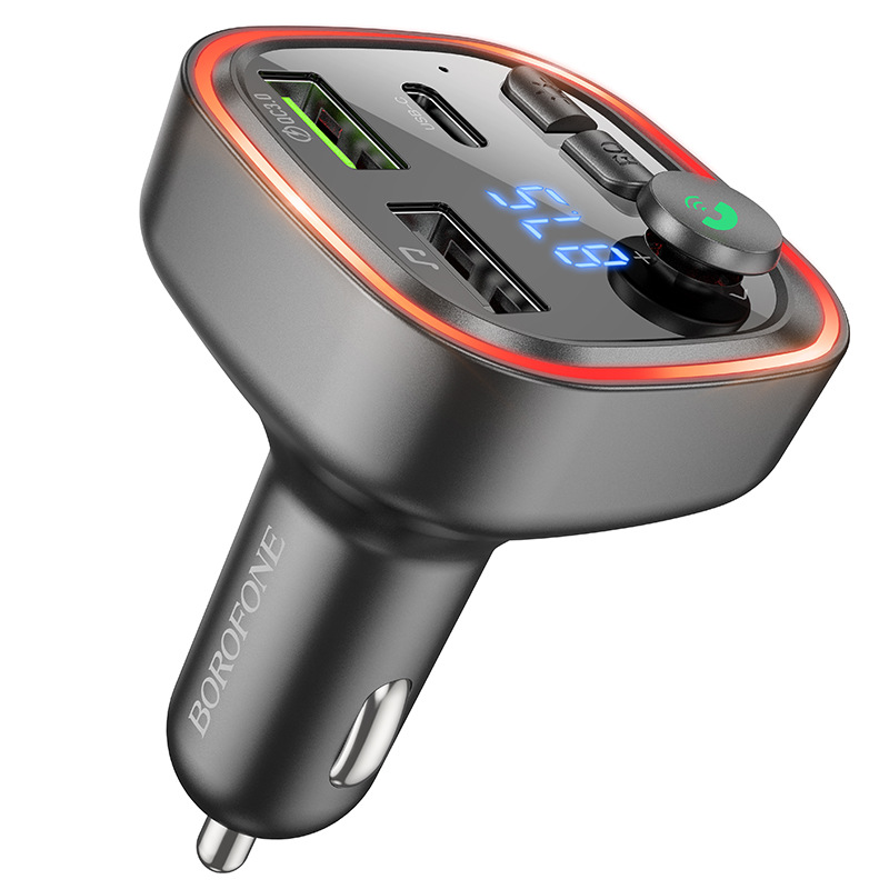 Borofone BC48 New QC3.0 Car Bluetooth FM Transmitter Phone Charging Bluetooth Receiver