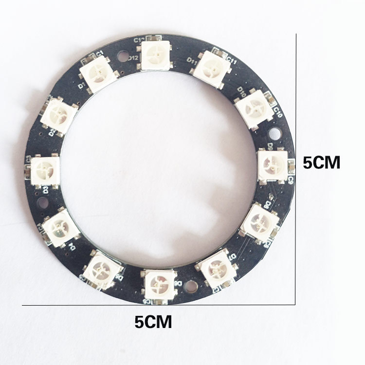 现货LED环形灯板RGB12位WS2812 5050全彩灯板-阿里巴巴