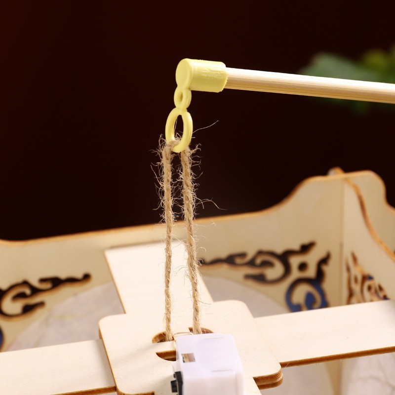 手工灯笼灯杆 手提杆木棍莲花灯配件diy材料花灯杆竹条木质提手杆|undefined