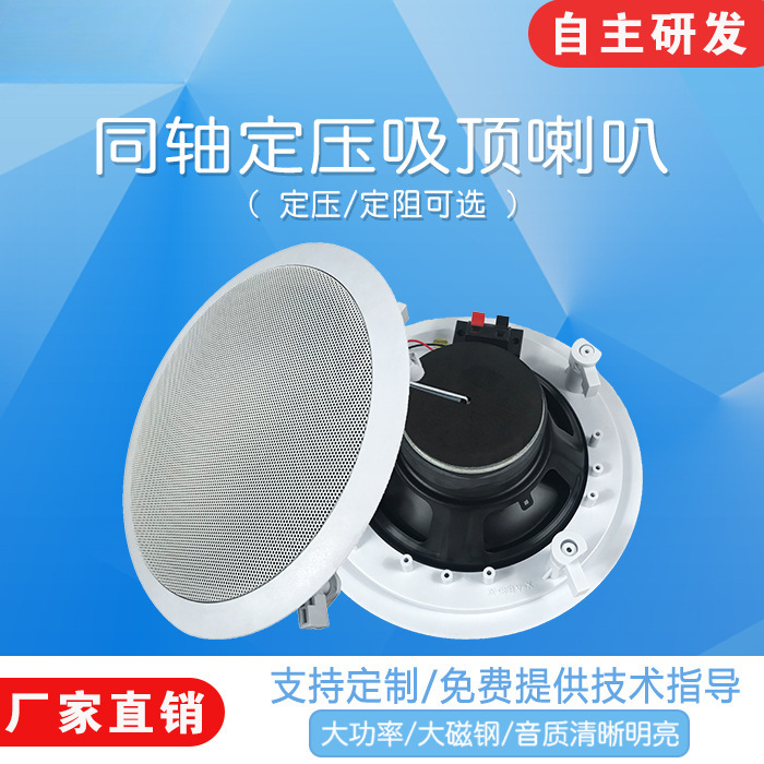Cuerno de techo coaxial Bluetooth incrustado tiendas de hoteles sistema de música de fondo de transmisión de presión fija impedancia fija