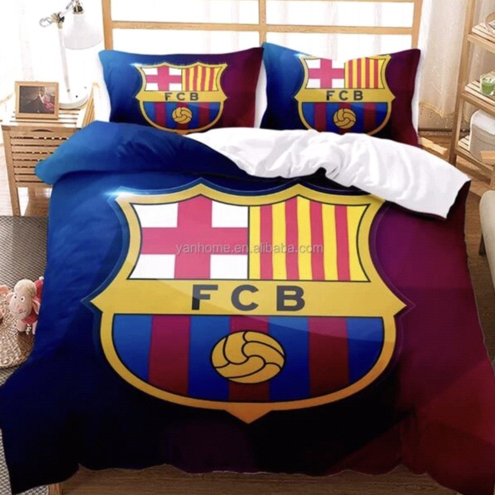 Equipo Logo serie ropa de cama transfronteriza de tres piezas conjunto Amazon eabywish Comercio Exterior Kit de textiles para el hogar