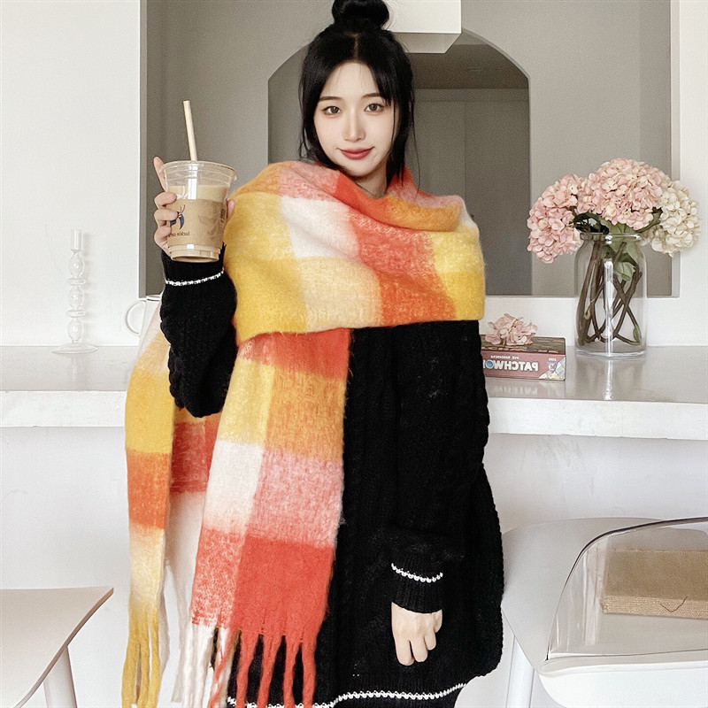 Women's Classic Style Streetwear Color Block Polyester Scarf display picture 2