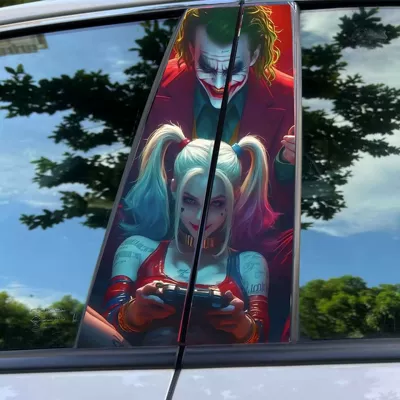sticker A pillar Nezha 2 clown — Body sticker - xc13-1-pair-of-driver-and-co-pilot