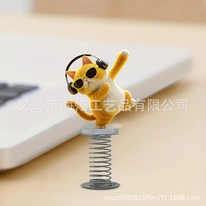 2D Acrylic Happy Cat Wearing Headphones Desktop Wobbling Ornament Car Dashboard Decoration Flat Shaker Toy 2D Acrylic Happy Cat Wearing Headphones Desktop Wobbling Ornament Car Dashboard Decoration Flat Shaker Toy