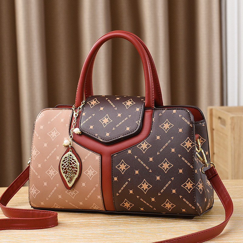 Borsa a mano, nuovo modello sul mercato, borsa classica da donna alla moda per la vita e il lavoro delle mamme di mezza età, borsa a tracolla di grande capacità._voghion.com