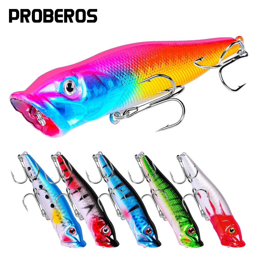 Hard popper lure (PROBEROS) 9.5 cm 12 g, ABS bionic bait, 6 color options