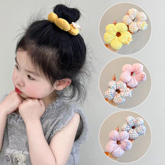 儿童花朵蕾丝飘带大肠发圈2025新款女童扎丸子头发绳宝宝皮筋头饰