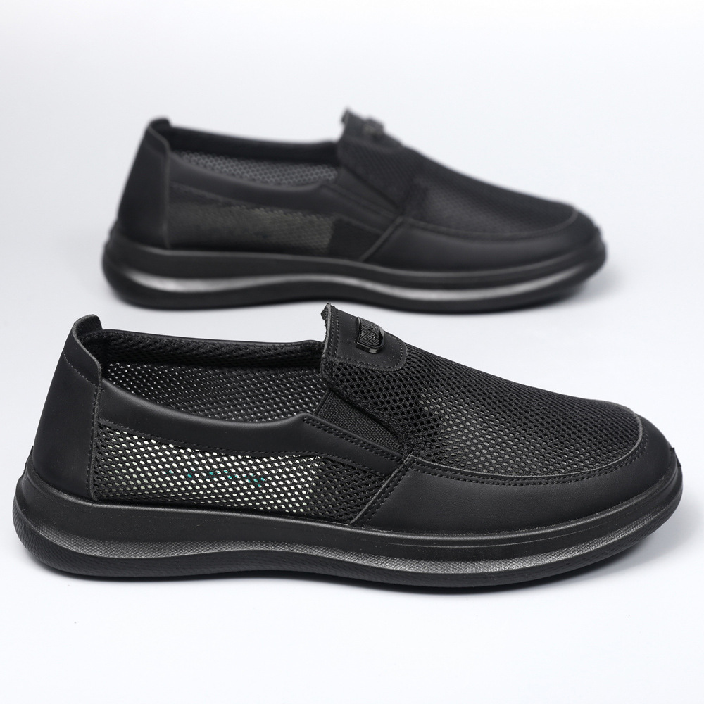 Zapatos casuales de verano nuevos zapatos de poliuretano con suela de malla transpirable para hombres, zapatos de mediana edad cómodos ligeros para padres image 7