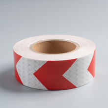 跨境专供红白箭头反光胶带PET反光膜汽货车身贴警示年检反光条