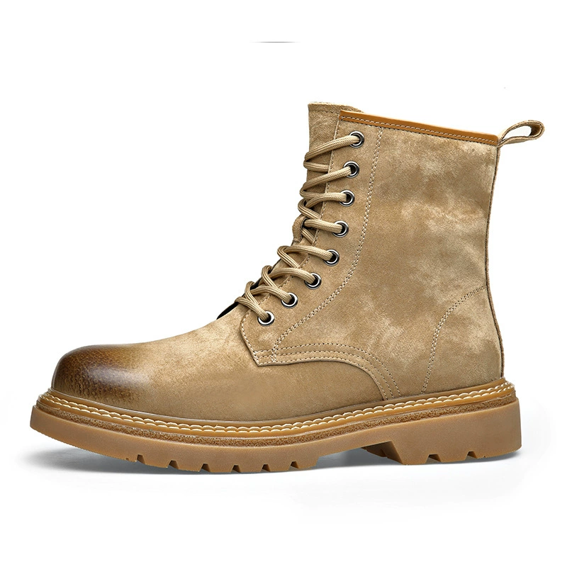 Универсальные мужские высокие ботинки Martens в английском стиле, коллекция 2023 года, хаки/черный 38-44