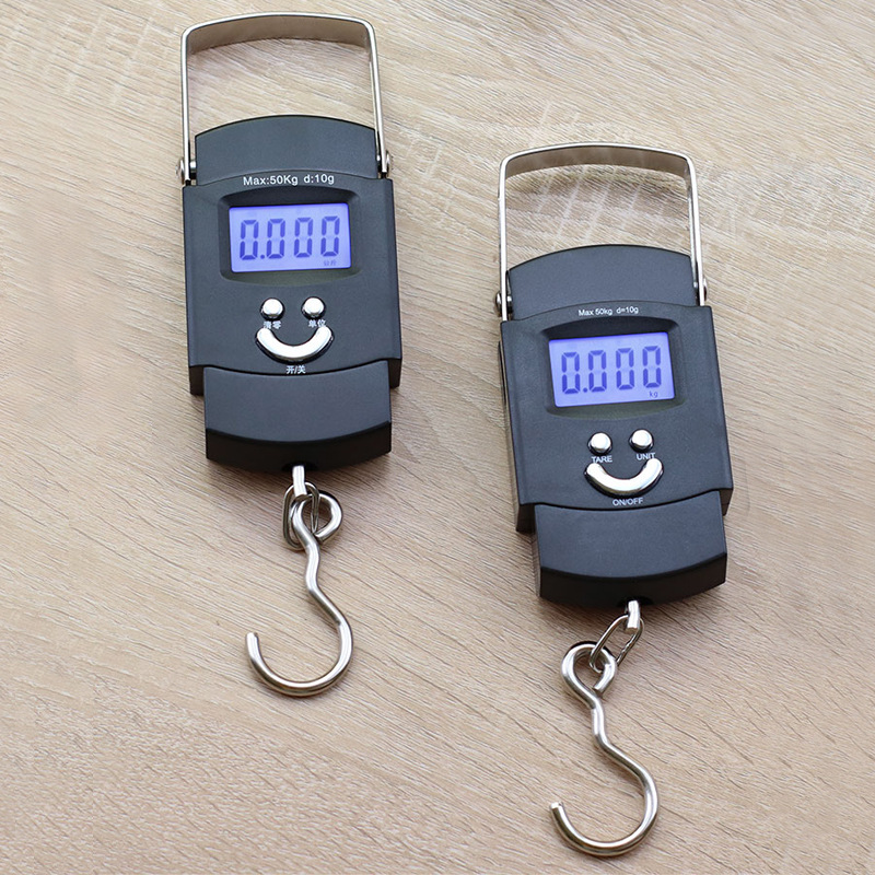 数字迷你手提秤50kg快递克重行秤李新款便携式电子称重弹簧家用称