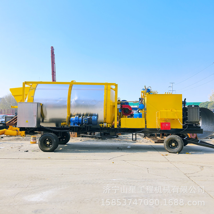 沥青拌和机路面修补用 出料可控卧式铣刨料搅拌机 柏油旧料加热罐