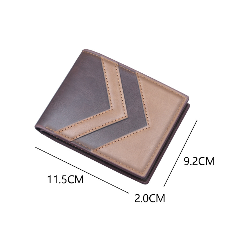 Cartera corta para hombres, cartera de tarjetas para hombres, cartera de estilo masculino, cartera con cremallera de gran capacidad para hombres con licencia de conducir