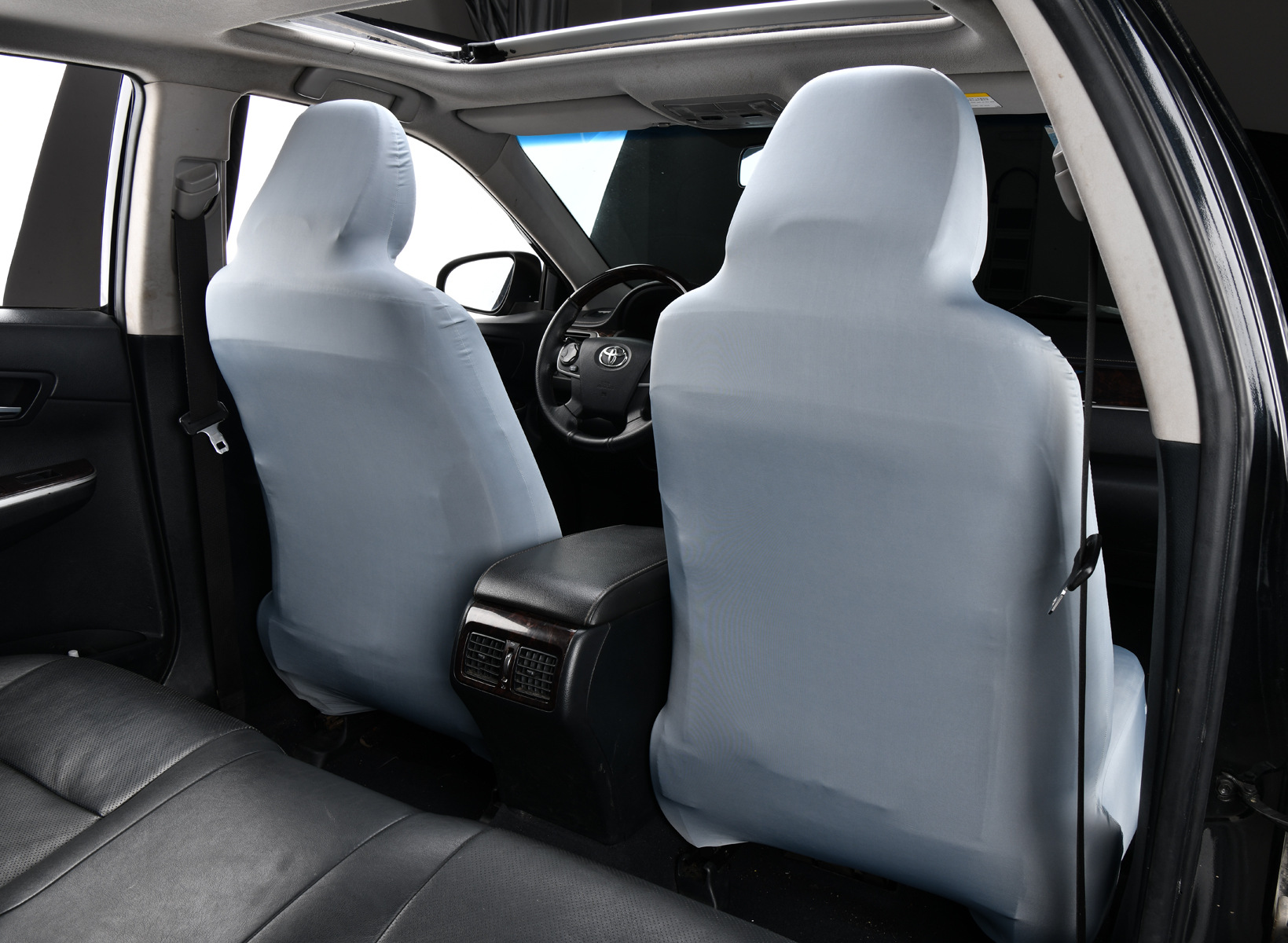 Ice Silk Elastic Non-Slip Car Seat Cover, Cooling B-Style Front Seat Single Universal Type Dustproof Car Seat Cover