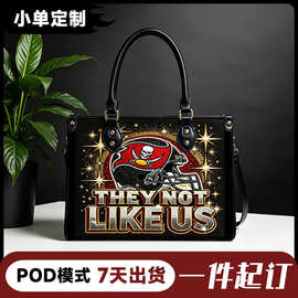 跨境欧美托特包POD定制LOGO图案设计美国橄榄球队周边手提斜跨包
