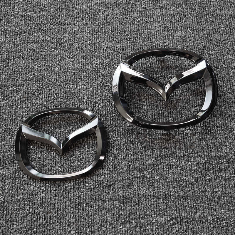 Suitable for Mazda 3 Axela Overseas Version Front and Rear Car Logo Black Warrior Modified Mazda3 Letter Logo Tail Logo
