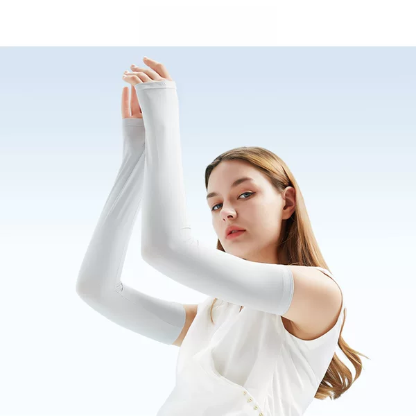 Summer Ice Silk sunscreen sleeves women's outdoor driving anti-ultraviolet sunshade breathable ice sleeve arm protection cool feeling