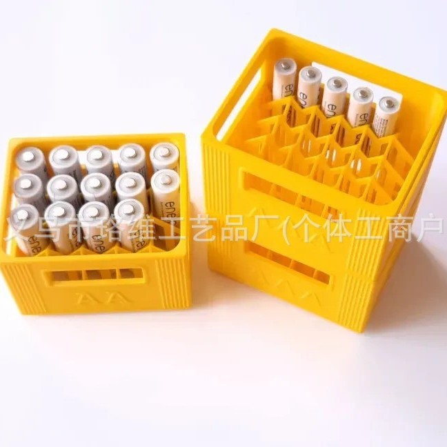 3D Printed Battery Storage Box, Creative Battery Stackable Storage Basket, Storage Box, Desktop Storage Ornament Gift